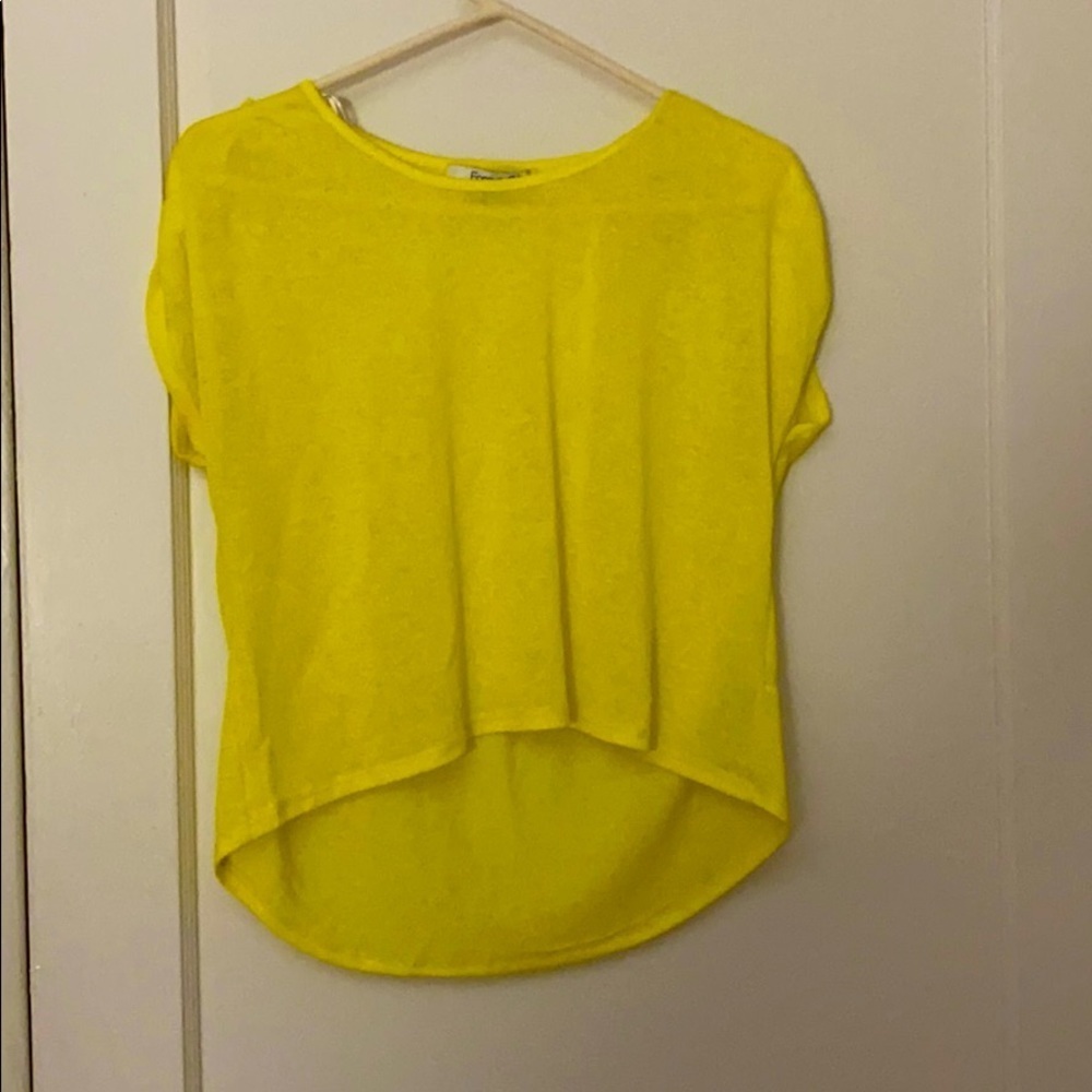 Forever 21 yellow hi low top size: S